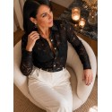 Chemise noire dentelle