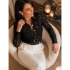 Chemise noire dentelle