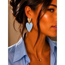 Boucles coeur bleu