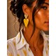 Boucles coeur jaune