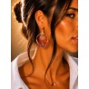 Boucles Saphira bordeaux