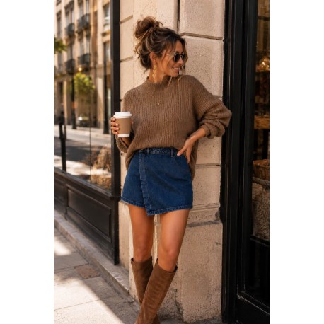 Jupe short en jeans
