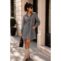 Robe grise en jeans