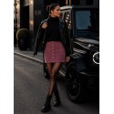 Jupette velours bois de rose