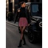 Jupette velours bois de rose
