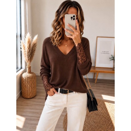 Pull Grace chocolat