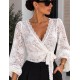 Cache coeur dentelle blanc