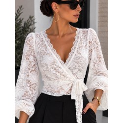 Cache coeur dentelle blanc