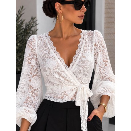 Cache coeur dentelle blanc