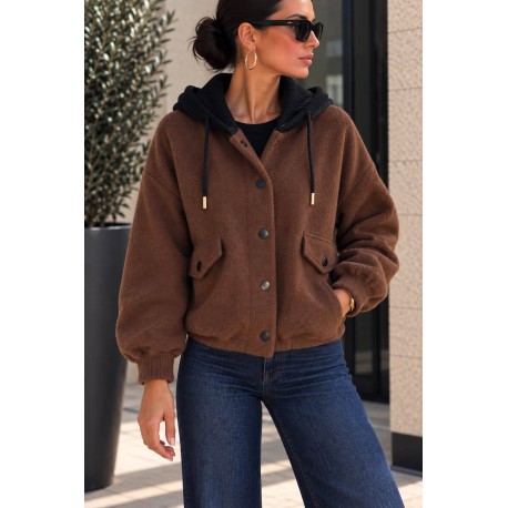 Veste bicolore choco / noir