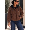 Veste bicolore choco / noir