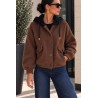 Veste bicolore choco / noir