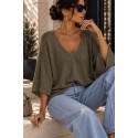 Pull chauve souris kaki