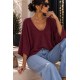 Pull chauve souris bordeaux