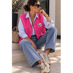 Veste sans manches rose
