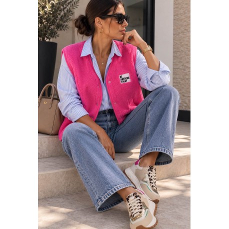 Veste sans manches rose
