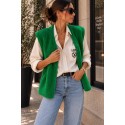 Veste sans manches moumoute vert