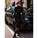 Robe pull noire midi