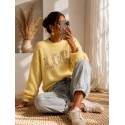 Pull tout doux jaune