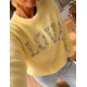 Pull tout doux jaune
