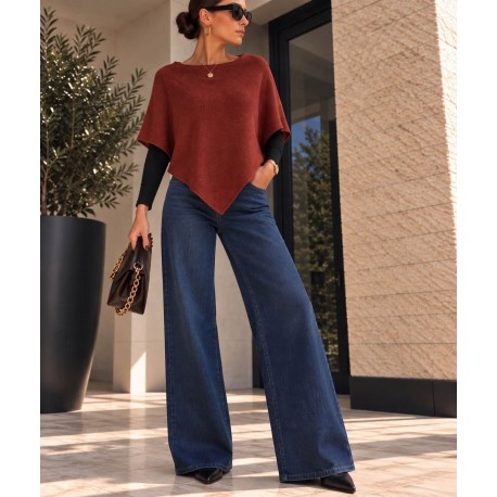 Poncho terracotta