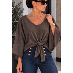 Pull à nouer chocolat