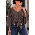 Pull à nouer chocolat