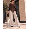 Pantalon confort beige