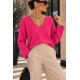 Pull basique confort Fuschia
