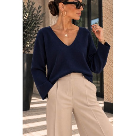 Pull basique confort marine