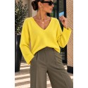 Pull basique confort jaune
