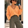 Pull basique confort abricot