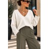 Pull basique confort blanc