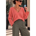 Pull basique confort mandarine