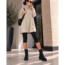Pull Tunique beige