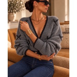 Gilet gris noeuds