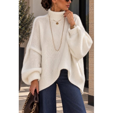 Pull blanc oversize