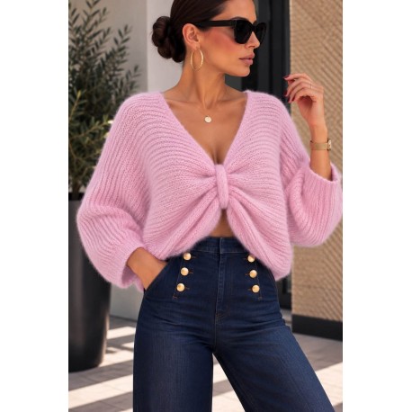 Pull recto verso rose