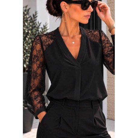 Blouse noire Solène