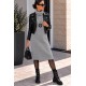 Robe pull grise sans manche