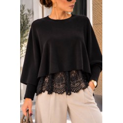 Pull 2 pièces noir Sofia